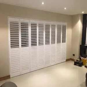 White Color Card Bedroom Custom Shutters Pvc Shutters