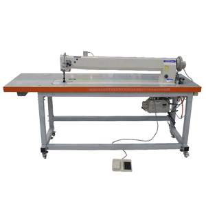 Máquina de coser industrial de doble aguja de cama plana de alimentación compuesta, de alta resistencia, para fabricación de fundas de coche, modelo 6620 de cama súper larga y personalizada. - Product Image 1