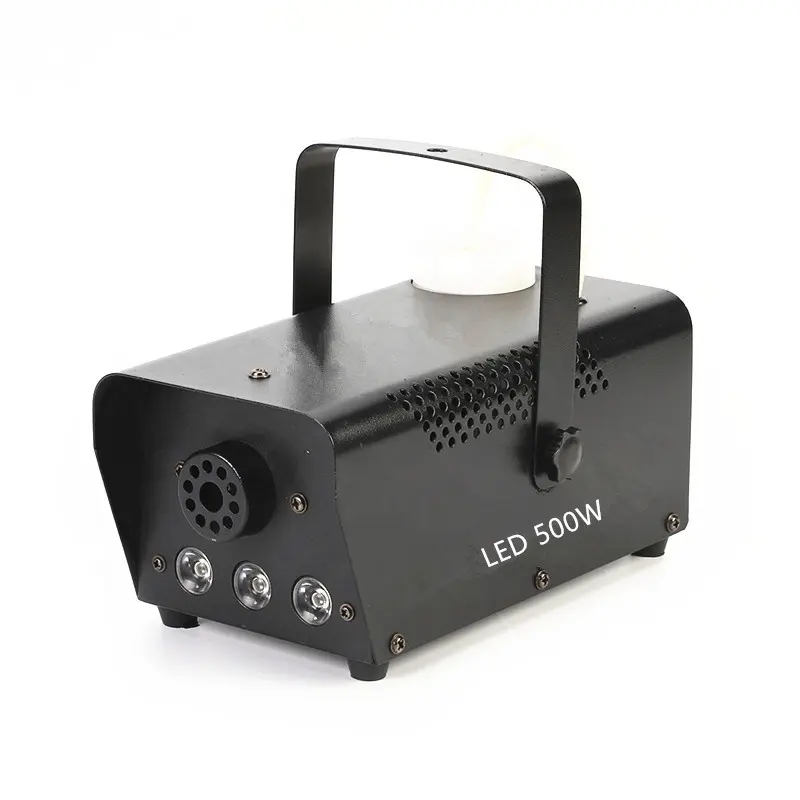 Máquina de fumo portátil colorida led, 500w, sem fio e com fio, controle remoto para casamentos, festa de dia das bruxas, led dmx led par