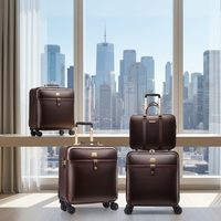 Ensemble de bagages élégant et multifonctionnel en cuir souple PVC pour homme, 2 pièces, valises à roulettes 16-28 pouces (20, 22, 24, 28 pouces)