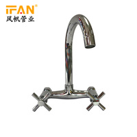 Robinet en laiton de marque Ifan, couleur chrome, robinets de cuisine, robinets de lavabo de salle de bain, robinet en laiton, robinet mélangeur de bain