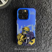 Ensemble d'étuis de téléphone PC en TPU Silver Couple pour iPhone 15 Pro Max Camera Protector Sublimation Design Compatible avec tous les modèles Pro Max