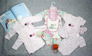 100% de algodón venta al por mayor 8 Uds conjunto ropa de bebé Pelele de juego de bebé recién nacido - Product Image 2