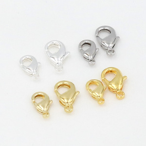 <b>Lobster</b> <b>Clasp</b> 14K 18K Gold Plated Copper Teardrop Spring <b>Clasp</b> For Bracelet Making DIY Jewelry Findings B100 - Product Image 1