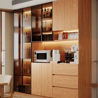 Meuble de rangement et buffet en bois massif de style européen sur mesure de Guangdong Shenzhen, avec vitrine à vin pour entrée, mobilier de maison