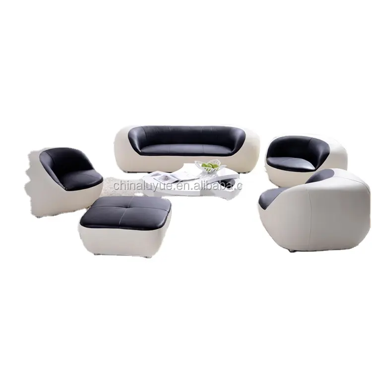 Modern tasarımlar moda oturma odası mobilya 7 kişilik kesit kanepe düşük fiyat deri kanepe seti