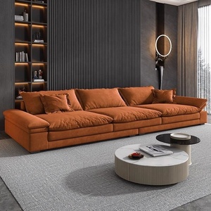 Canapé relaxant en velours surdimensionné, style nuage, à <span class=keywords><strong>assise</strong></span> profonde et basse, pour penthouse de luxe - Product Image 5