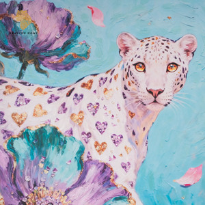 Dipinto a Olio di <span class=keywords><strong>Leopardo</strong></span> 80x120cm con Cornice in Legno Massiccio Dorato, Arte Murale Floreale e Animalier di Lusso per Soggiorno e Arredamento Casa - Product Image 2