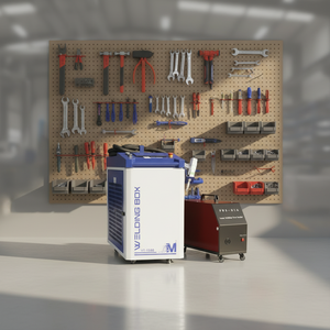 Nouvelle Offre Spéciale : Machine Laser Fibre Portable 5-en-1 à Refroidissement par Eau, 3000W, Haute Vitesse, pour Soudage, Nettoyage, Découpe et Ponçage par Points (Modèle Han) - Product Image 1