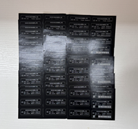 Étiquettes laser imprimables 3M7847 pour numéro VIN, rouleau de stock authentique, autocollants découpés à la forme en PET blanc brillant résistant aux hautes températures