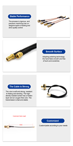 RF đồng trục thẳng vách ngăn nữ SMA ăng-ten ufl cáp với 1.13 màu xám - Product Image 6