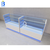 Présentoir en bois personnalisé pour magasin de cigares Vitrine d'accessoires de magasin de fumée en verre au détail Vitrine pour magasins de tabac