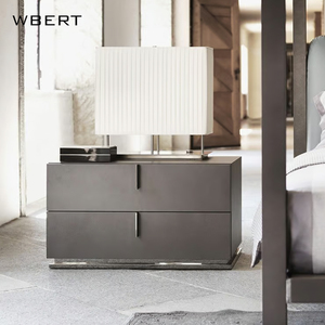 WBERT Armoire de chevet italienne minimaliste en bois massif Design simple et moderne pour chambre à coucher appartement ou hôtel - Product Image 5