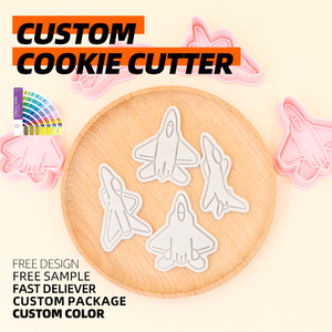 Moule à biscuits en plastique personnalisable pour <span class=keywords><strong>avion</strong></span> de chasse pour enfant DIY Baking Cartoon Shaped Cookie Cutter - Product Image 2