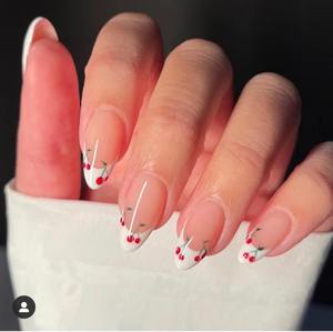 Mobray 24 <span class=keywords><strong>Uñas</strong></span> Postizas Acrílicas Francesas <span class=keywords><strong>de</strong></span> Cobertura Completa, Color Francés, Tipo Redondo, <span class=keywords><strong>Uñas</strong></span> Postizas Largas para Mujeres y Niñas, <span class=keywords><strong>Navidad</strong></span> - Product Image 3