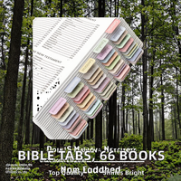 Autocollants adhésifs personnalisés en vinyle imperméable imprimés au laser, formes irrégulières pour onglets de Bible, cadeau chrétien Ancien et Nouveau Testament FHH