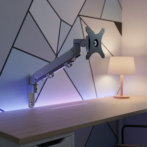 Customized Gas Spring VESA Single <strong>Monitor</strong> <strong>Wall</strong> Arm Mount <strong>Bracket</strong> 45 Degrees Tilt 17-32'' Aluminum Alloy LCD <strong>Monitor</strong> Stock - Product Image 3