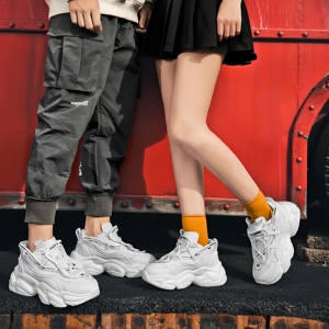 Baskets polyvalentes à semelle épaisse pour hommes, collection Printemps-Automne 2025, modèle tendance pour couples, chaussures décontractées et mode - Product Image 4
