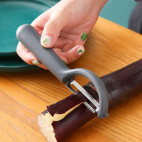 Nieuwe design plastic schilmes van topkwaliteit, roestvrijstalen groente- en fruitschiller met PP-handvat, keukengereedschap