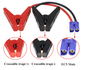 <span class=keywords><strong>Câble</strong></span> <span class=keywords><strong>de</strong></span> <span class=keywords><strong>démarrage</strong></span> <span class=keywords><strong>de</strong></span> voiture 10 AWG avec pinces crocodiles vers connecteur EC5 – <span class=keywords><strong>Câble</strong></span> d'extension d'alimentation pour booster <span class=keywords><strong>de</strong></span> batterie - Product Image 3