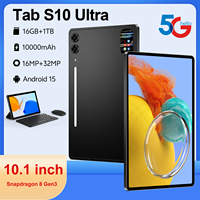 Tablet Tab S10 Ultra de 10.1 Pulgadas, 2560*1600 HD, 16GB+1TB, Cámara Trasera de 32MP, Cámara Frontal de 16MP, Desbloqueo Facial con Luz Cero, 10000mAh, GPS, Doble SIM