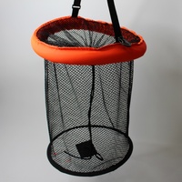 Piège à poissons et crevettes pliable Filet flottant Cage de protection en nylon avec cordon de serrage Panier de crabe Style monofilament pour la pêche