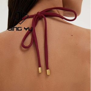 Factory Wholesale Swimwear <b>Metal</b> Accessories Swimsuit Luxury Vintage Swimsuit OEM Eco-friendly Nylon Bikini - Product Image 6