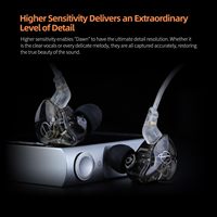 Auriculares Intrauditivos con Cable KZ Dawn HiFi Bass, Cable OFC y Plateado Opcional, Carcasa Transparente, Controlador Dinámico