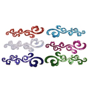Abiti fatti da te con paillettes e ricami geometrici con adesivi per feste abito da festa con motivo in ferro - Product Image 1