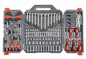 <span class=keywords><strong>Set</strong></span> di Attrezzi Meccanici da 180 Pezzi in Acciaio al Cromo Vanadio SAE/MM con <span class=keywords><strong>Chiavi</strong></span> <span class=keywords><strong>a</strong></span> <span class=keywords><strong>Bussola</strong></span> e Valigetta Rigida per Riparazioni Auto e Domestiche - Product Image 5