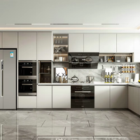 Armoires de cuisine modernes en bois massif modulaires et personnalisables, écologiques, finition acrylique, solution complète pour villa et hôpital