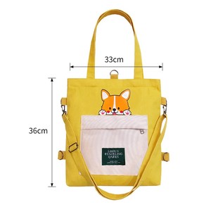 Impresso Meninas Ombro Bolsa Mochila Sacola De Compras Bolsa De Lona Com Zíper Cartoon Print Student Canvas <span class=keywords><strong>Bag</strong></span> - Product Image 2