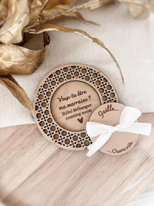 Incisione su legno personalizzata per la nascita testimone madrina unico artigianato in legno bambino doccia decorazioni perfetto <span class=keywords><strong>regalo</strong></span> di natale Idea - Product Image 4
