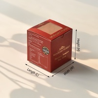 Boîte à dessert miniature personnalisée en carton biodégradable FSC avec fenêtre, fond auto-scellant, qualité alimentaire, dorée