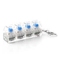 Four Glowing Keycaps. Stress-relieving Toy for Relieving Stress and Venting Emotions. Keychain Small Pendant.