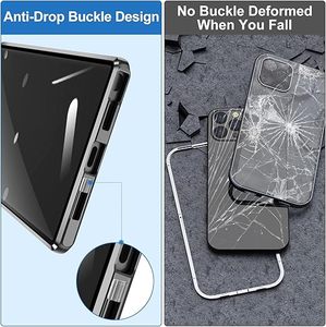 Custodia Magnetica in Metallo per Samsung S25 Ultra, Protezione Completa con Pellicola in Vetro Temperato su Entrambi i Lati per S24 FE, S23, S22, <span class=keywords><strong>S21</strong></span>, <span class=keywords><strong>Cover</strong></span> <span class=keywords><strong>Trasparente</strong></span> - Product Image 5