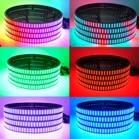 Kingshowstar RGB Dream Color 4Row 8Row Wheel Lights pour camion, jeep, SUV avec effet de poursuite, kit d'éclairage de jante LED dynamique multicolore