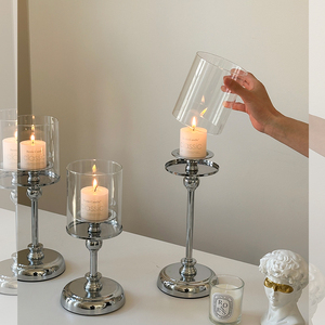 Z49 Luxury Romantic Wedding Party <strong>Table</strong> Decorations Metal Glass Candle Holders Lanterns Jars for Home <strong>Dining</strong> Candlelight Dinner - Product Image 5