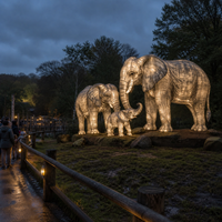 Lanterne d'animaux personnalisée pour les zoos et les parcs de faune sauvage