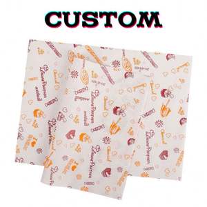 Papier d'emballage personnalisé pour hamburgers et sandwichs, résistant à la graisse, papier d'emballage alimentaire, papier alimentaire, emballage alimentaire - Product Image 2