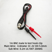 Connecteur industriel en cuivre BNC Kelvin, clip de test banane, sonde d'oscilloscope Q9, câble en PVC