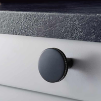 Poignées rondes pour porte brosse à cheveux, accessoires de luxe pour armoire en cristal doré