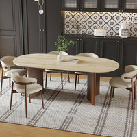 Ensemble de table et de chaises de salle à manger de jardin moderne Runwood pour 8 personnes, ensemble de table et de chaises pour 6 personnes