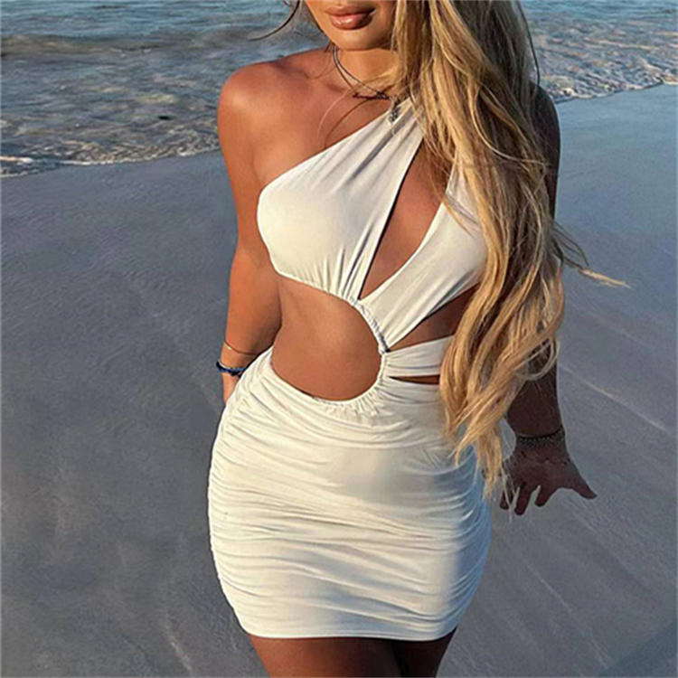 Robe Dos Nu Mini à Bulles – Sans Manches, Nouée Dans Le Dos – Idéale Pour Fête, Plage, Soirée – 100% Polyester - 9
