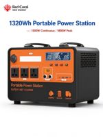 Centrale Électrique Portable 1500W 1320Wh au Lithium Fer Phosphate, Onduleur à Onde Sinusoïdale Pure, Générateur Solaire à Insertion Directe MPPT