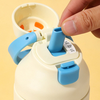 Bouteille isotherme double usage 550 ml couleur macaron 750 ml avec poignée intégrée pour les trajets quotidiens, le camping et la salle de sport