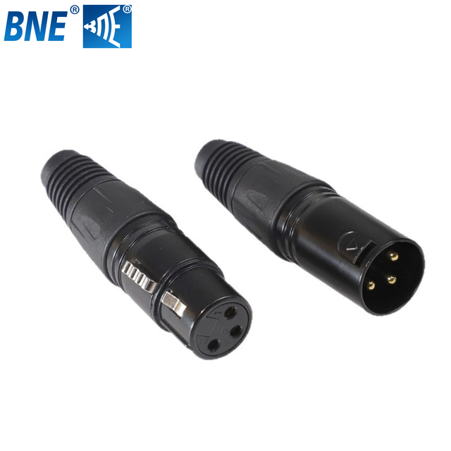 Wholesale XLR 3Pin Male/Female Mic Audio Cable Plug XLR Audio Speaker Power Amplifier Mixing Console Connectors Microphone Plug