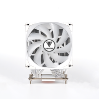Ventilateur de processeur ARGB blanc en promotion avec dissipateur thermique en cuivre 3 broches pour PC de jeu AM4 AM5 LGA115X 1200 1700 1851