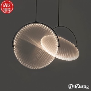Lampe suspendue ronde minimaliste nordique créative, bande Led de 35cm, 50cm, 60cm, 80cm de diamètre, pour salon, salle à manger, Bar, café - Product Image 5