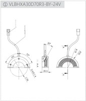Lampe d'inspection à vision artificielle à source lumineuse annulaire semi-circulaire, LED haute luminosité, alimentation DCDC, compatible DC/AC